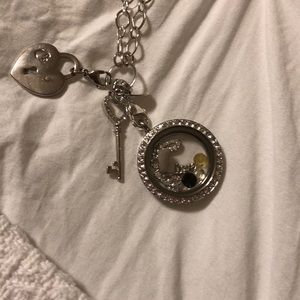 origami owl necklace and charms